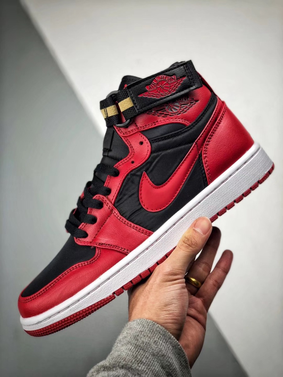 Best Fake Shoes Jordan 1 High Strap 'Bred' For Sale | JordanKicks.org