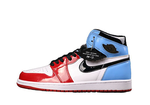 Fake Jordan 1 Fearless 'UNC Chicago' Patent Leather Sneaker ...